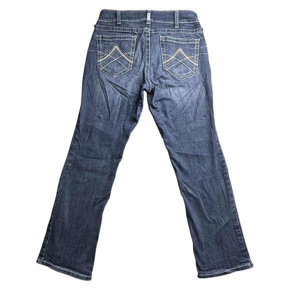 Ariat R.E.A.L. Denim Jeans Womens 32 Short Mid Rise Straight Stretch Western